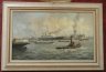 P1190791 - Copy.JPG - Marinus Johannes "de Jongere" Drulman <br />(Netherlands, 1912-1978)<br />Not Titled (Rotterdam Harbor)<br />Oil on Canvas<br />Framed: 33 1/4 x 49 in.